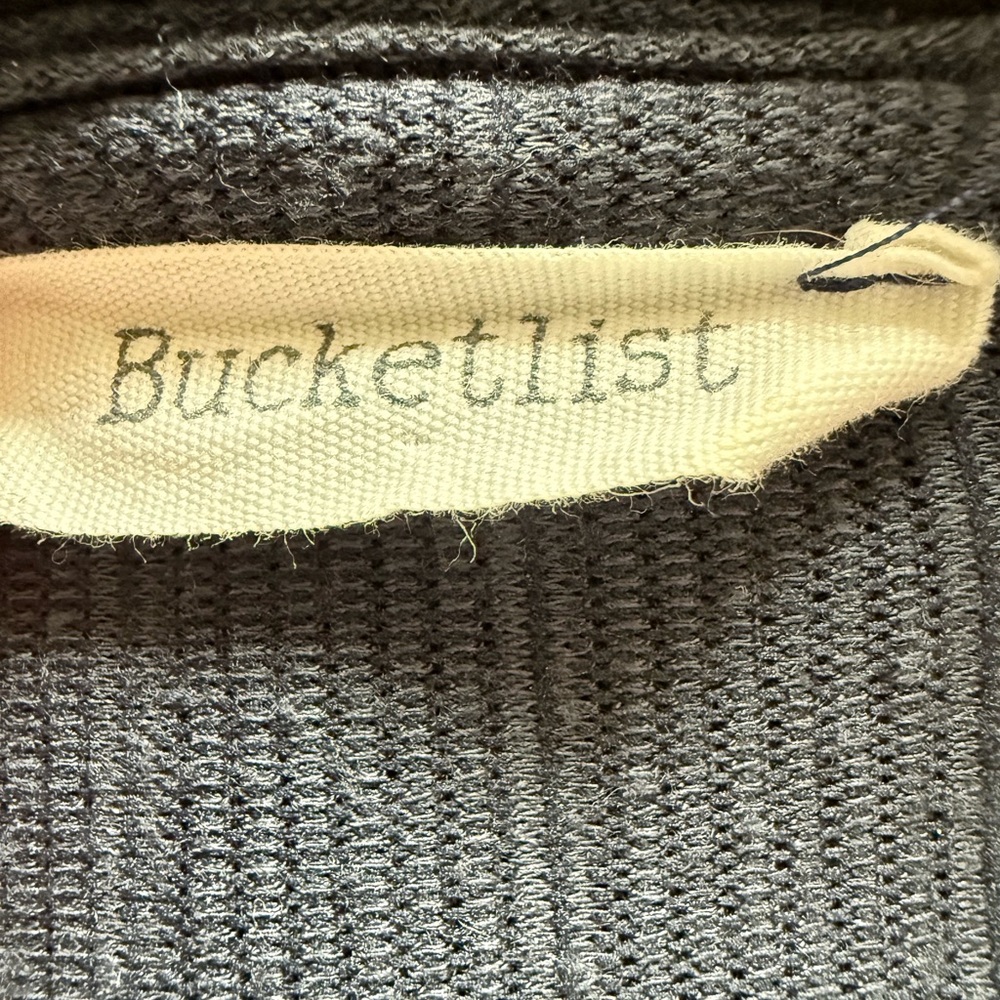 BUCKETLIST Navy Ribbed Button Jacket - Picture 4 of 4